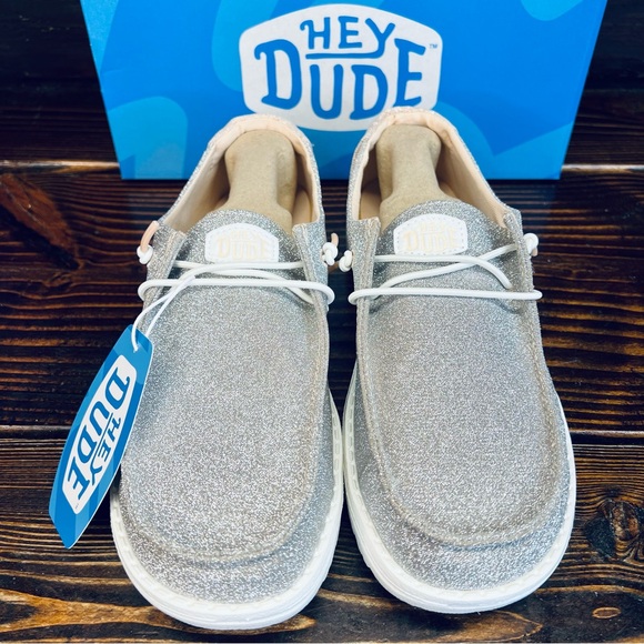 NIB Hey Dude Womens Wendy Metallic Sparkle Rose Gold - Picture 3 of 12